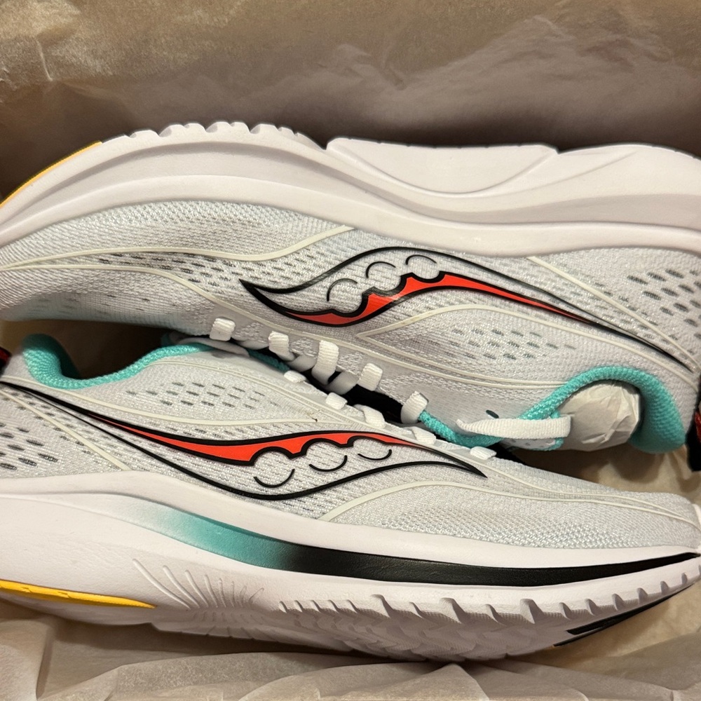 Saucony Women's White and Red Athletic Shoes